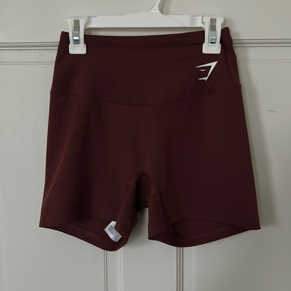 Gymshark Women's Bike Shorts in Deep Burgundy